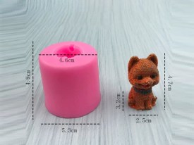 Molde silicona perrito sonriendo con collar